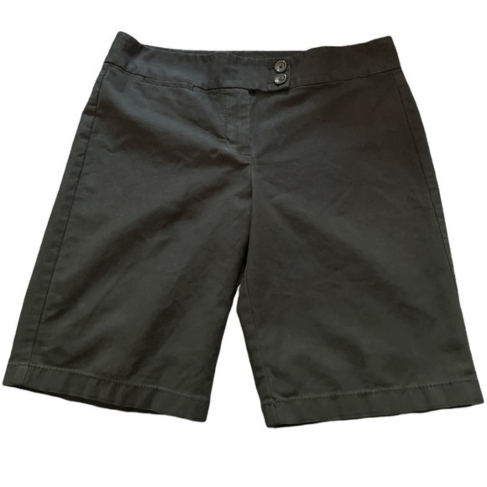 Ann Taylor Black Bermuda Shorts Signature Low Waist Sz 8 EUC #7524